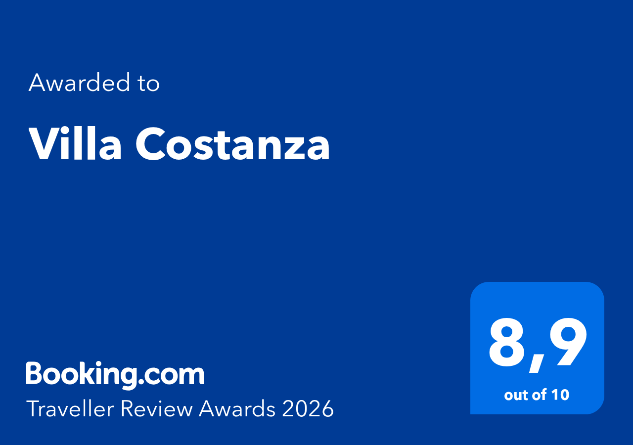 Booking Traveller Review Awards 2026 - Villa Costanza 8.9